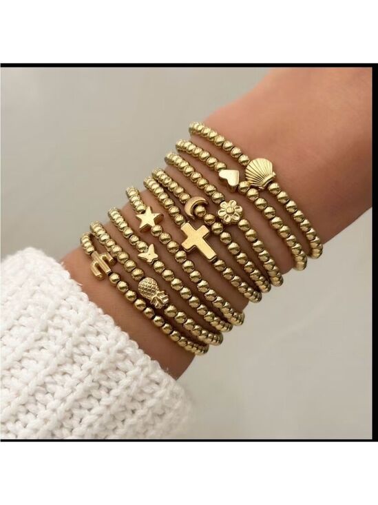 Jewelry - Bohemian Style Leisure Bead Hand String Bracelet Combination Set 9pc - 8” NIP